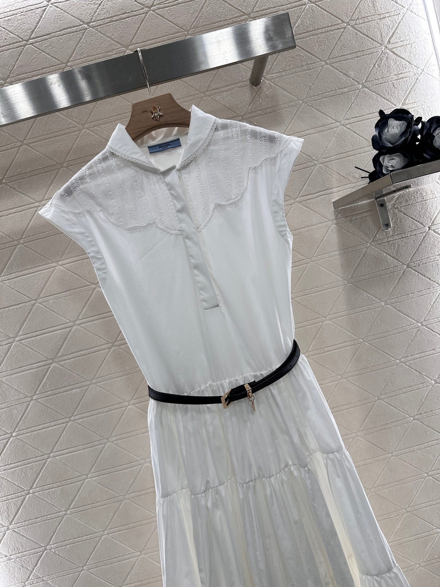 P*♥2025 new product Belt sleeveless long dress