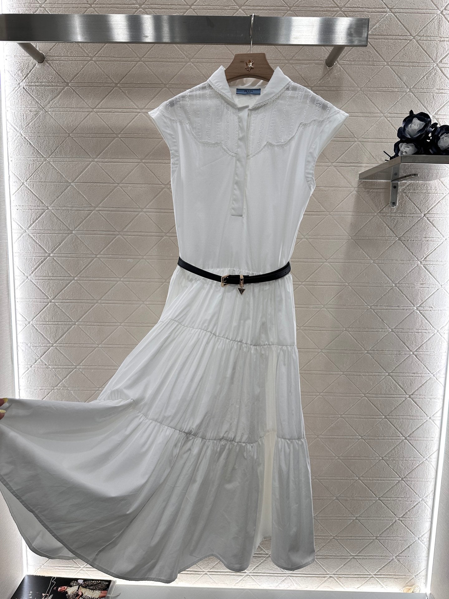 P*♥2025 new product Belt sleeveless long dress
