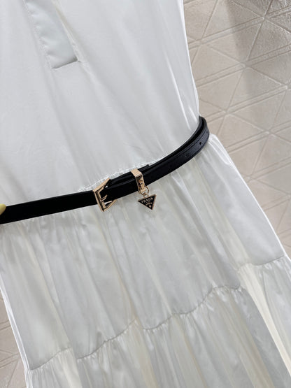 P*♥2025 new product Belt sleeveless long dress