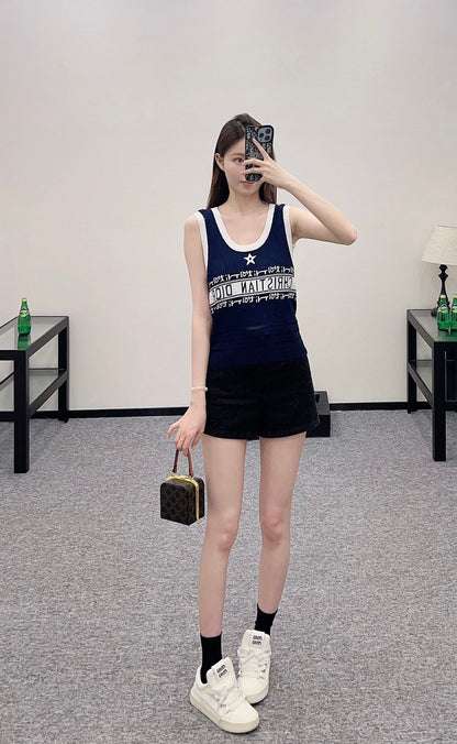 D*♥2025 new product Knitted vest