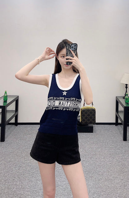 D*♥2025 new product Knitted vest