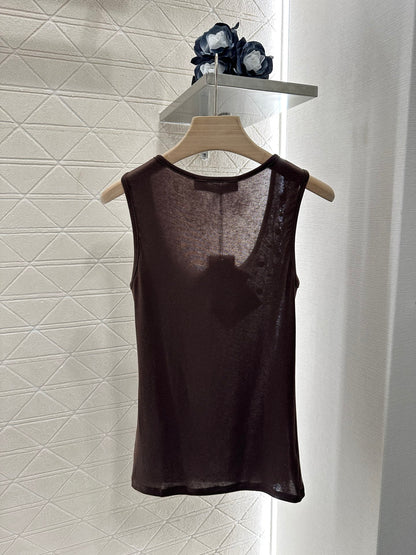 Mi*mi*♥2025 new product Beaded cotton vest