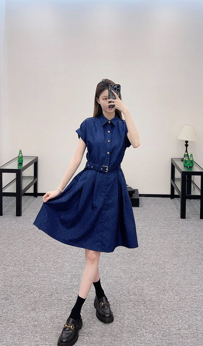 Louis*♥2025 new products Belt dress