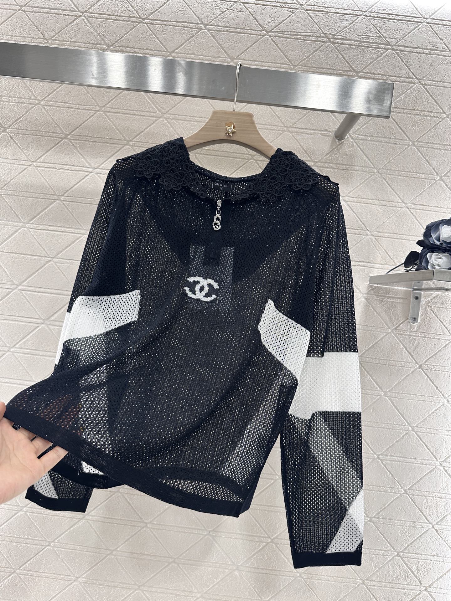 C*♥2025 new product Hollow knitted long sleeves