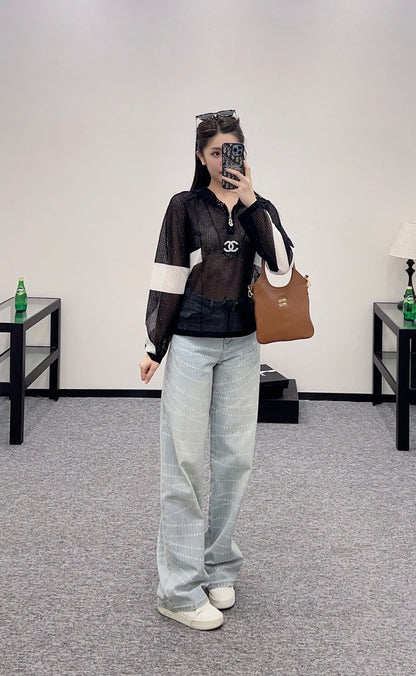 C*♥2025 new product Hollow knitted long sleeves