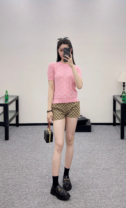 G*♥2025 New Products Knitted short sleeves