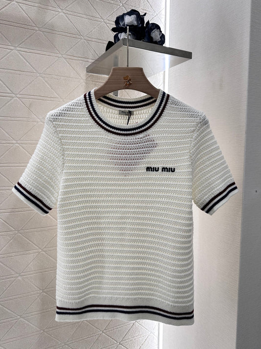 Mi*mi*♥2025 new products Knitted short sleeves