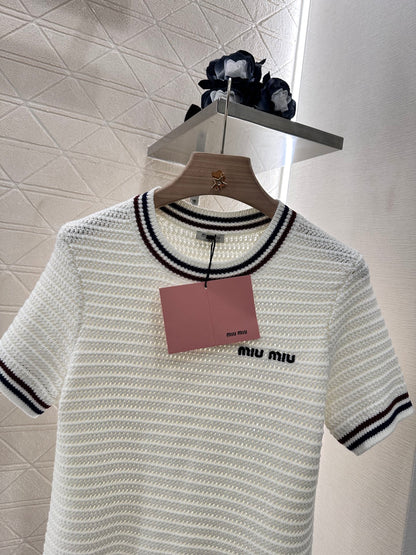 Mi*mi*♥2025 new products Knitted short sleeves