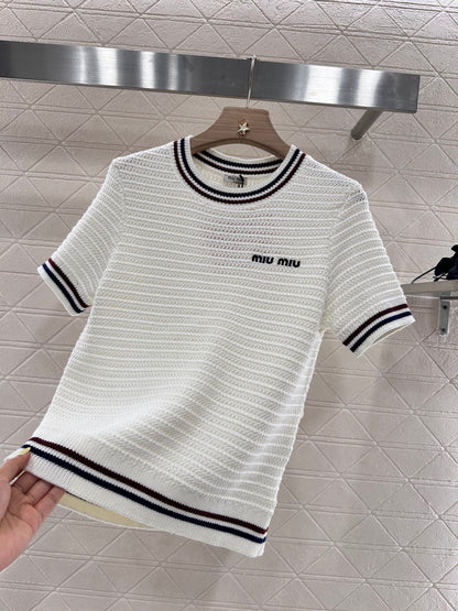 Mi*mi*♥2025 new products Knitted short sleeves