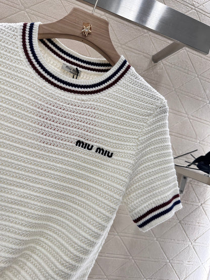 Mi*mi*♥2025 new products Knitted short sleeves