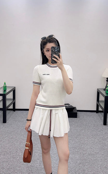 Mi*mi*♥2025 new products Knitted short sleeves