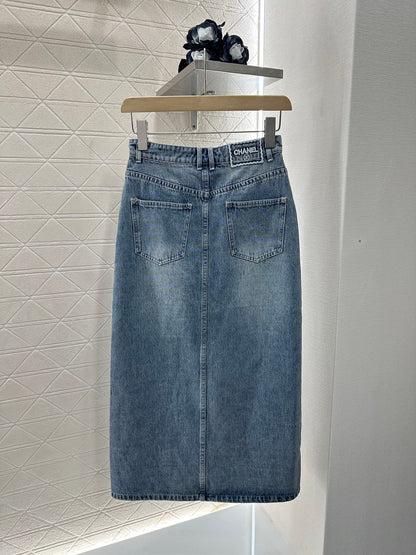 C*♥2025 new product Denim long skirt