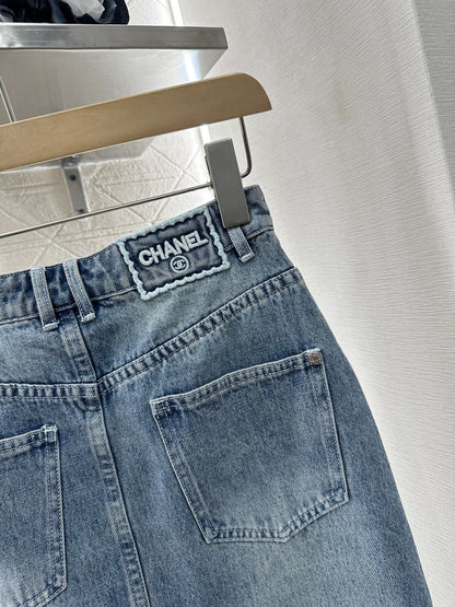 C*♥2025 new product Denim long skirt