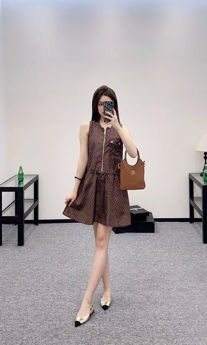 Louis *♥2025 new product Zipper vest dress