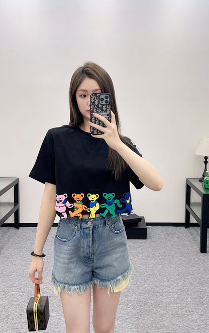 L*♥2025 new product Embroidery short style