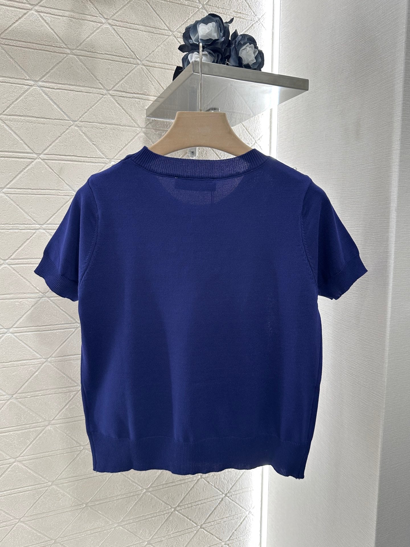 V*♥2025 new product Beaded knitted short sleeves