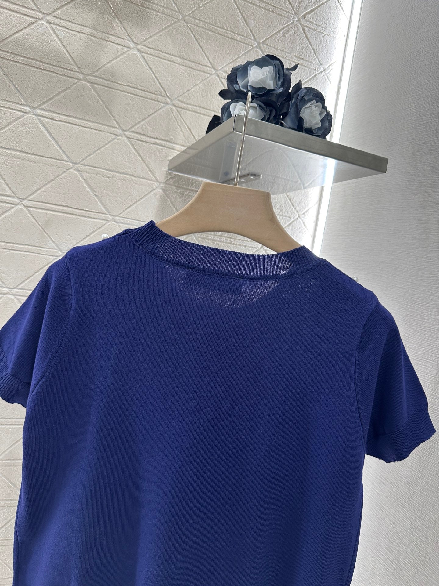 V*♥2025 new product Beaded knitted short sleeves