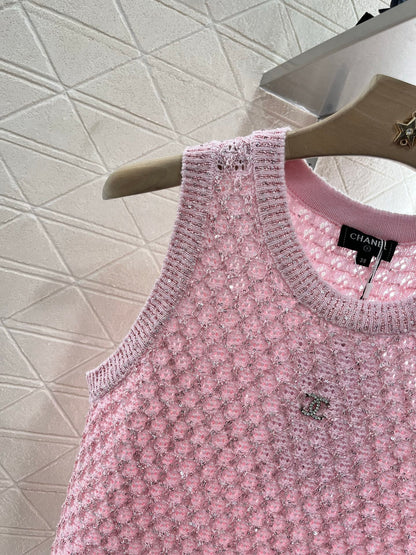 C*♥2025 new product Sequined hollow vest