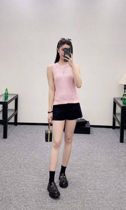 C*♥2025 new product Sequined hollow vest