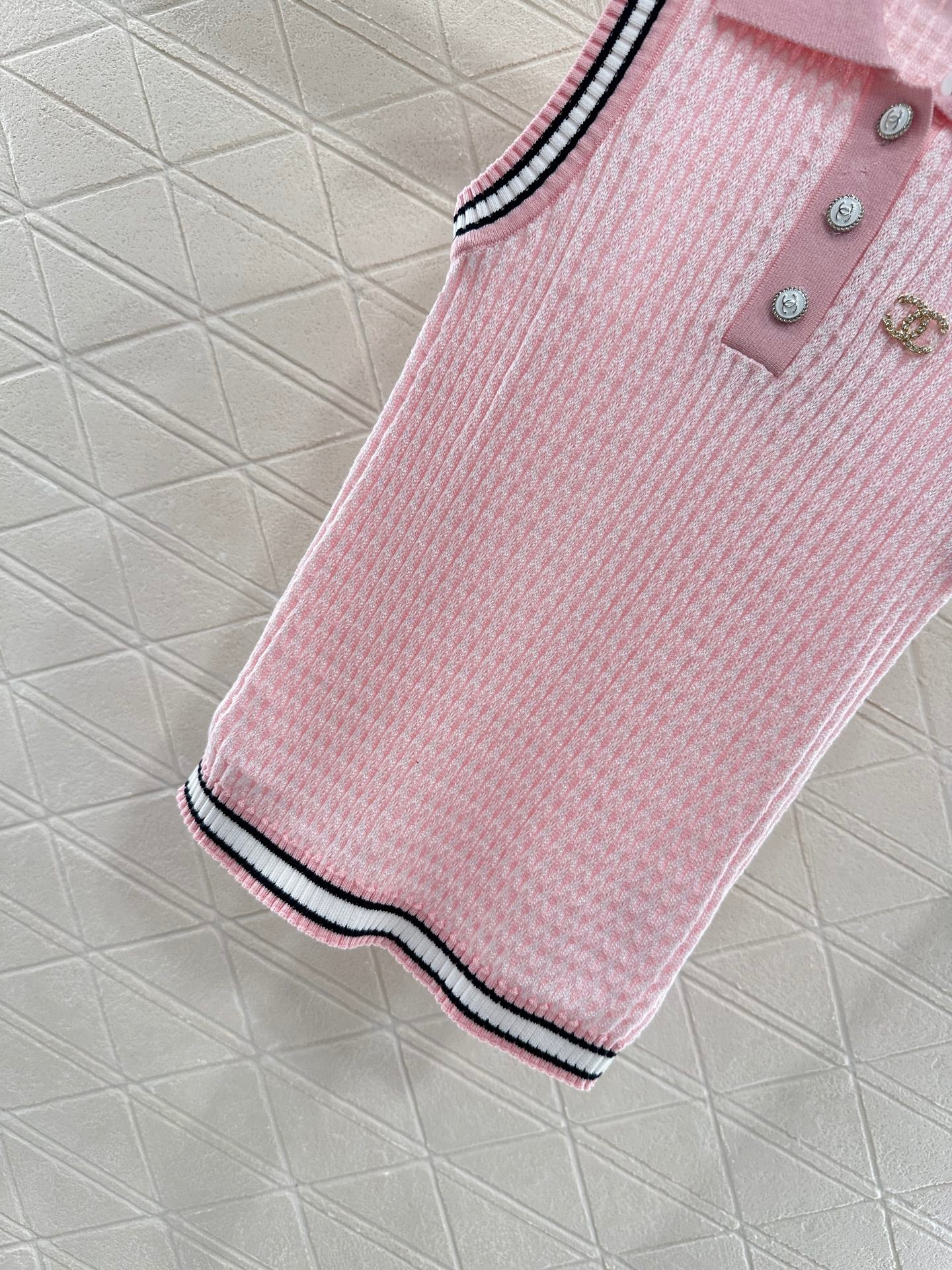 C*♥2025 new product Lapel knitted vest