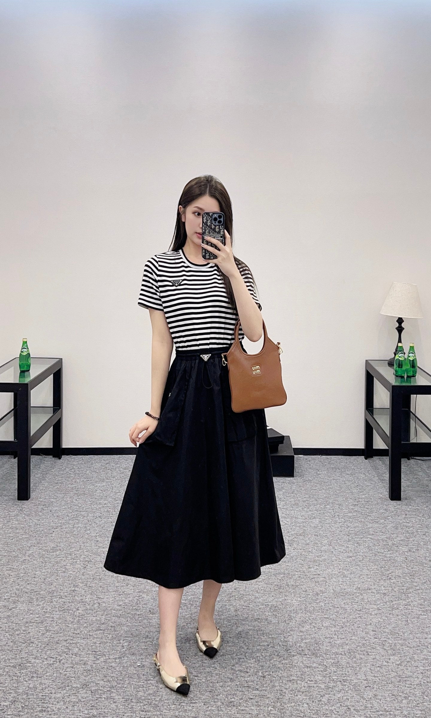 P*♥2025 new products Striped dress