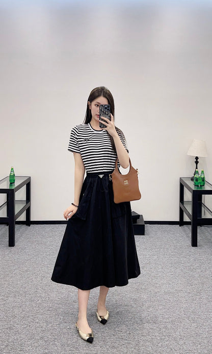 P*♥2025 new products Striped dress
