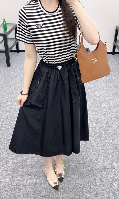P*♥2025 new products Striped dress