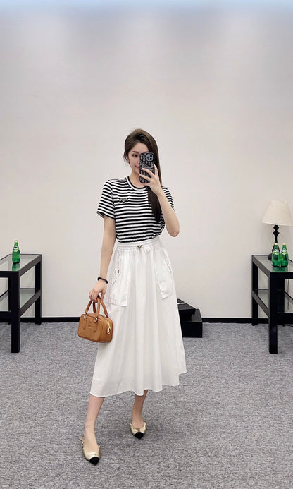 P*♥2025 new products Striped dress