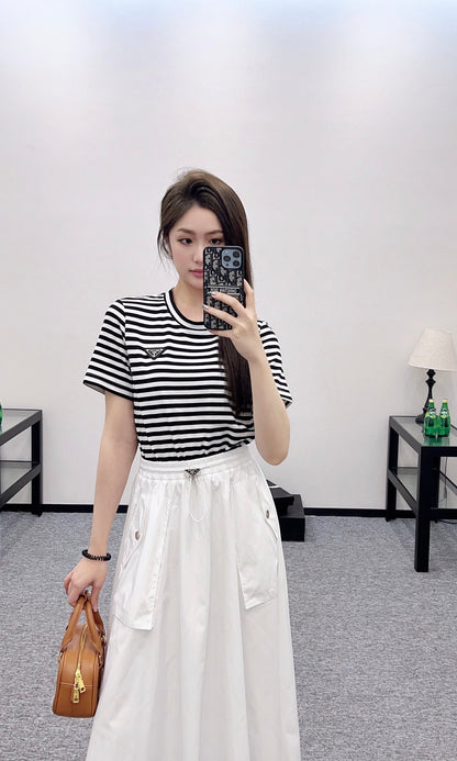 P*♥2025 new products Striped dress