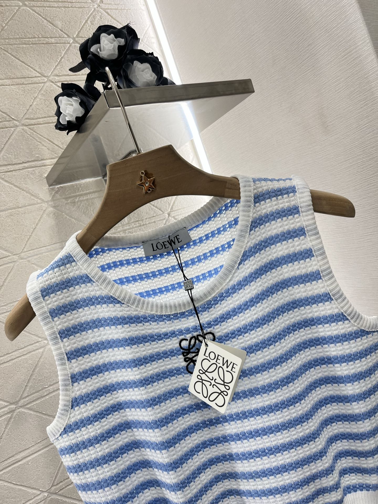 L*♥2025 new product Striped knitted vest