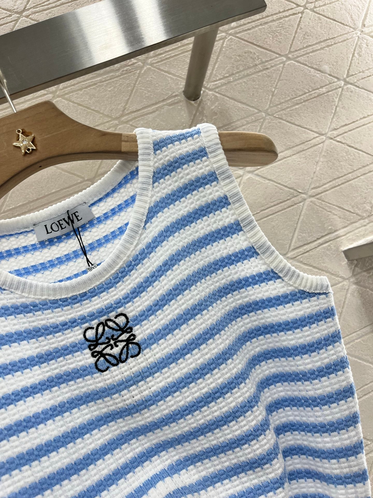 L*♥2025 new product Striped knitted vest