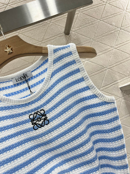 L*♥2025 new product Striped knitted vest