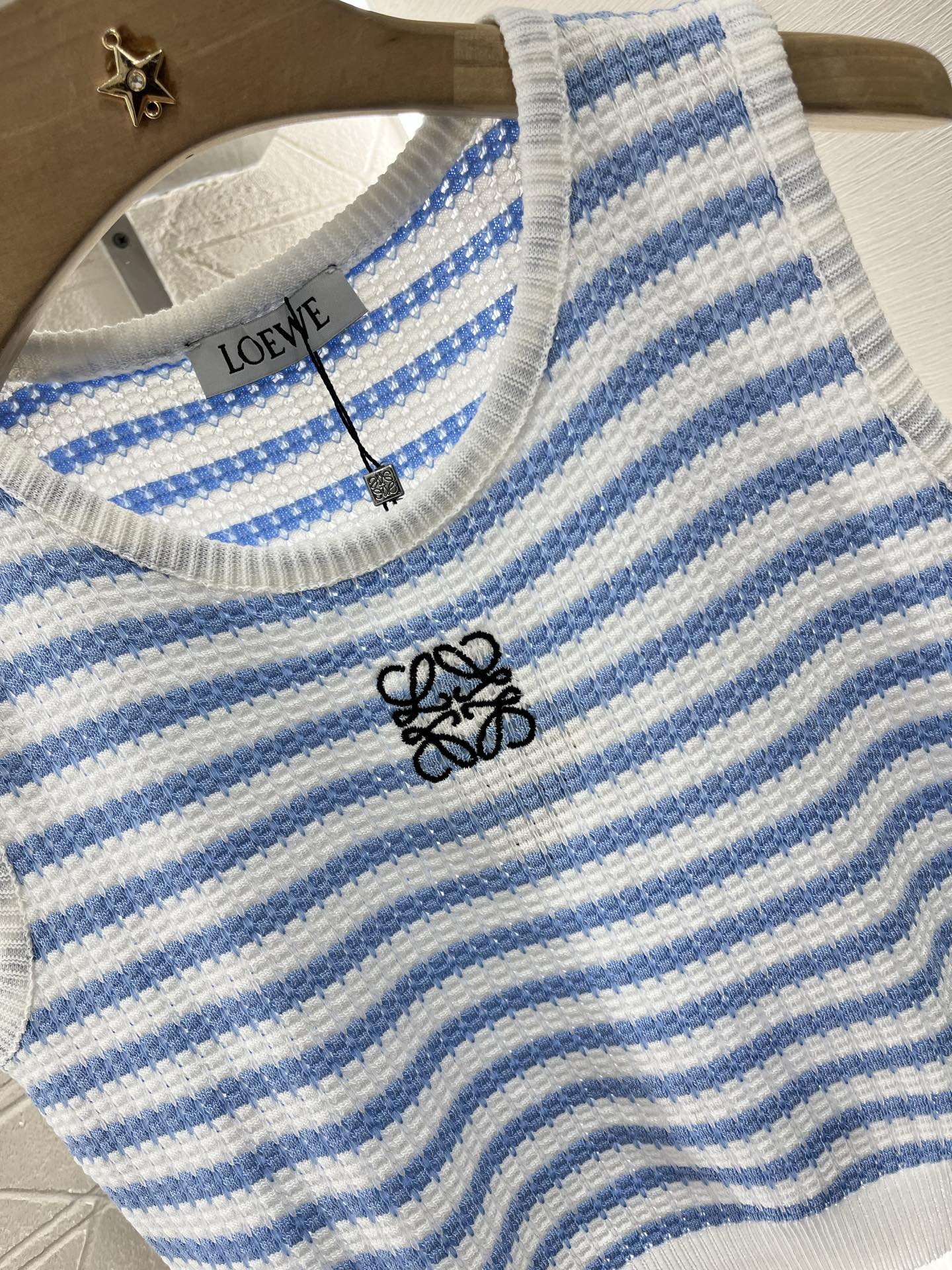 L*♥2025 new product Striped knitted vest