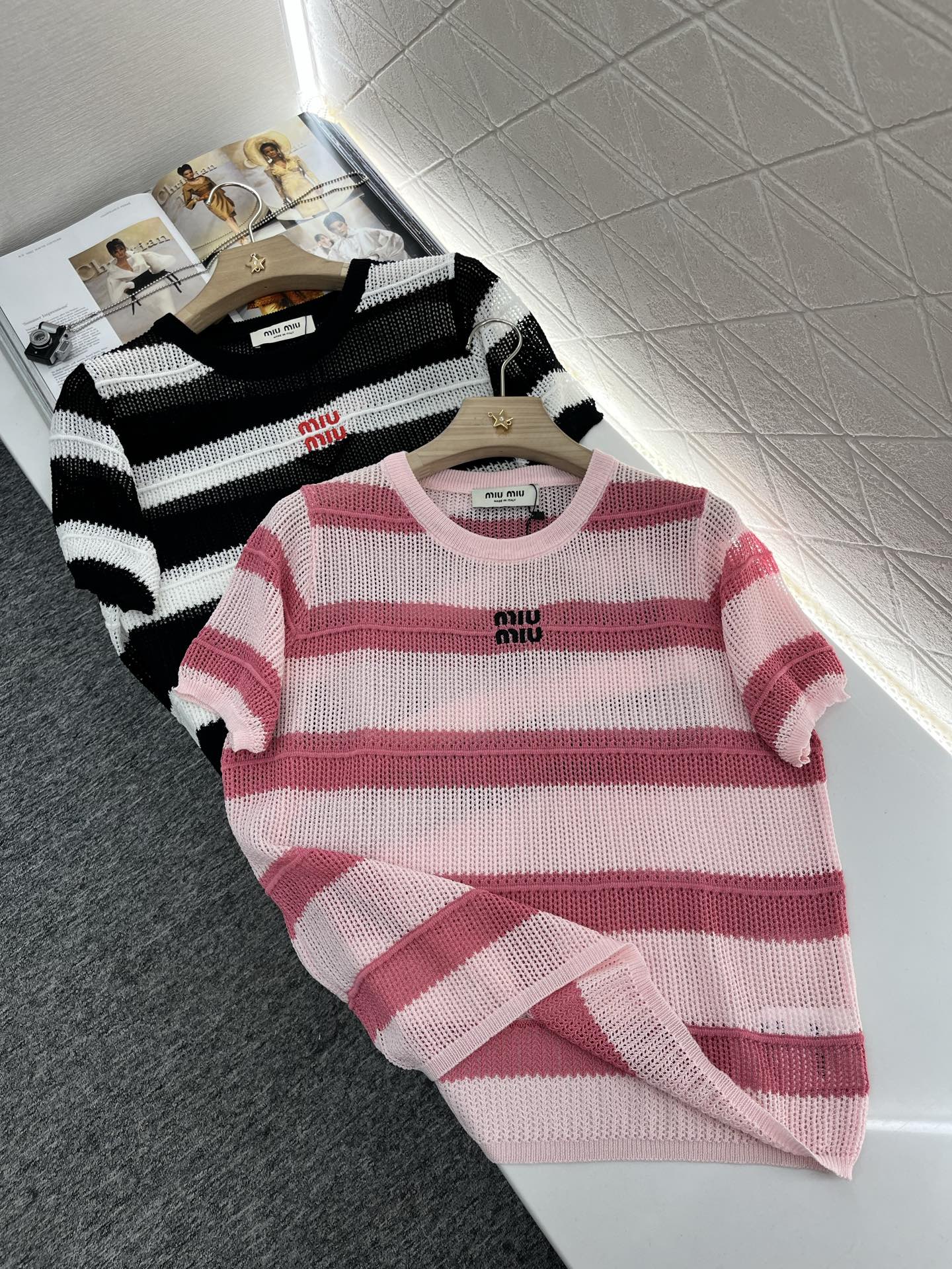 Mi*mi*♥2025 new products Embroidered short sleeves