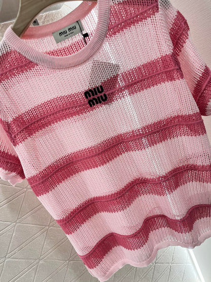 Mi*mi*♥2025 new products Embroidered short sleeves