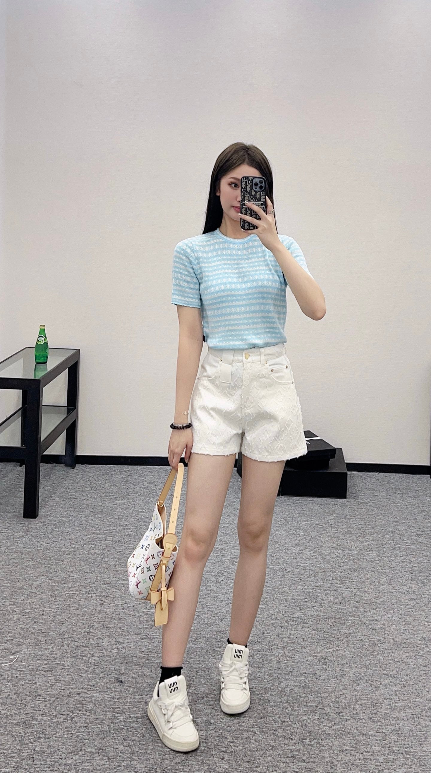 Louis*♥2025 new products Knitted short sleeves