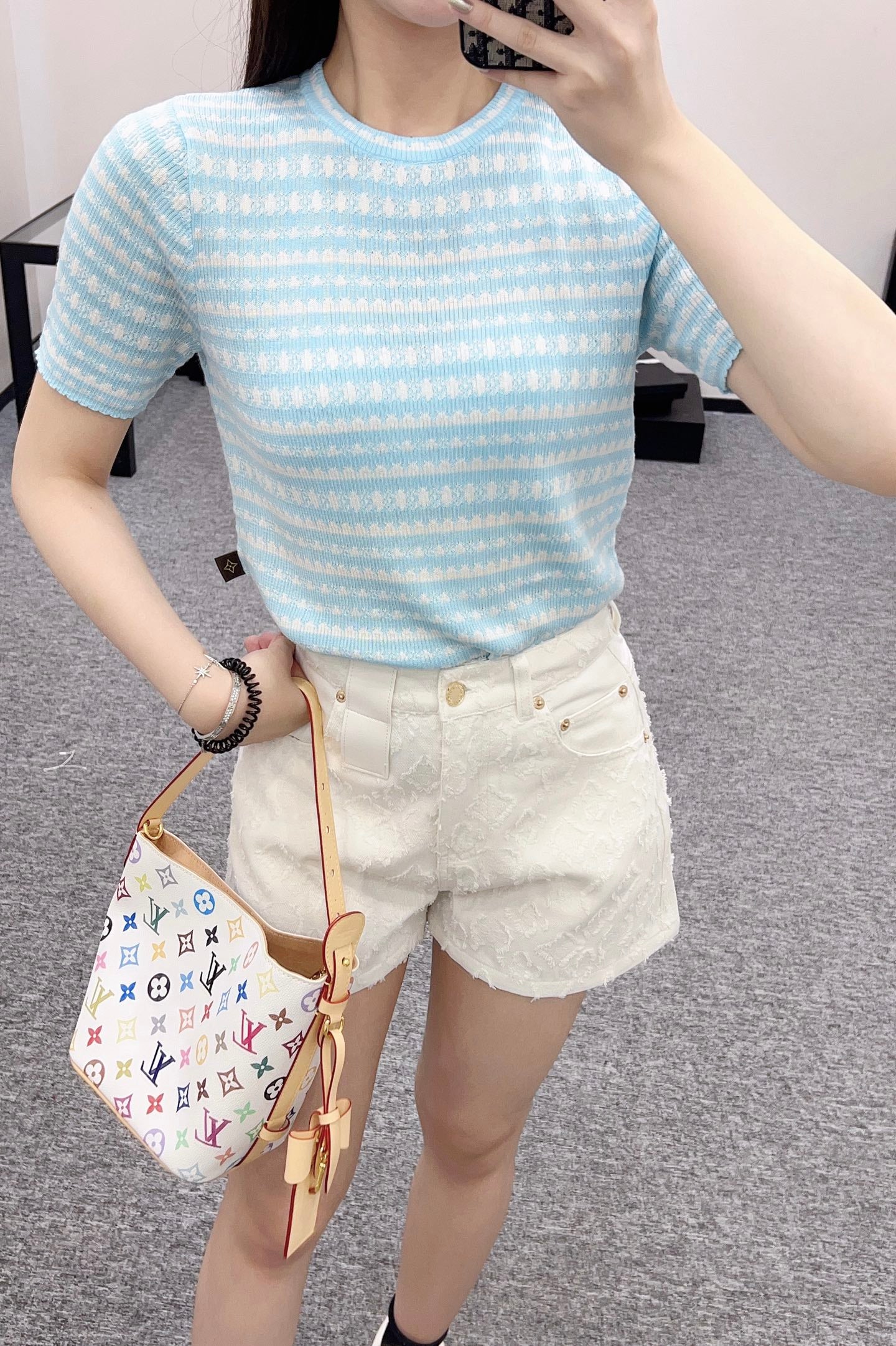 Louis*♥2025 new products Knitted short sleeves