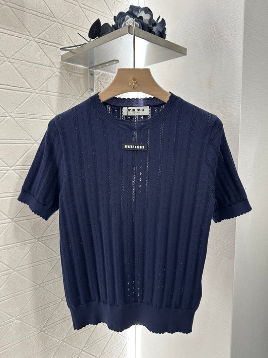 Mi*mi*♥2025 new products Knitted short sleeves
