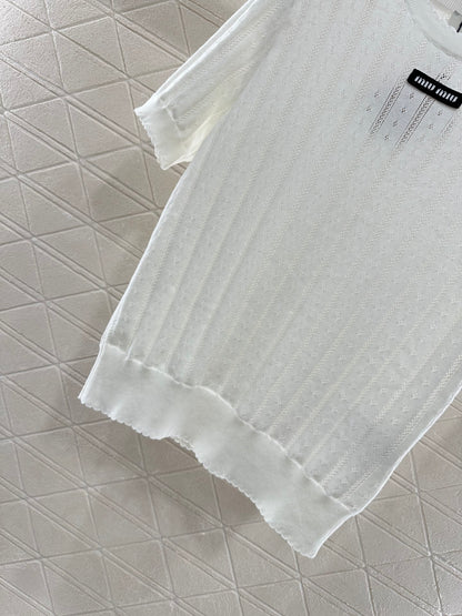 Mi*mi*♥2025 new products Knitted short sleeves