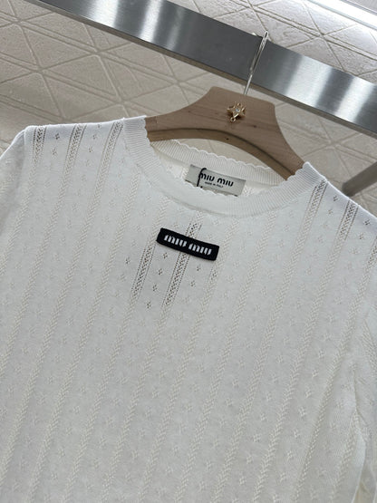 Mi*mi*♥2025 new products Knitted short sleeves