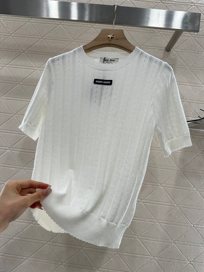 Mi*mi*♥2025 new products Knitted short sleeves