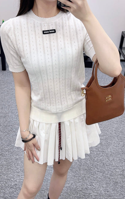 Mi*mi*♥2025 new products Knitted short sleeves