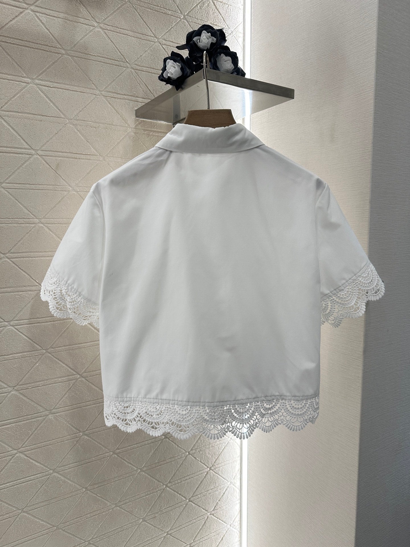 L*♥2025 new product Embroidered shirt and shorts set