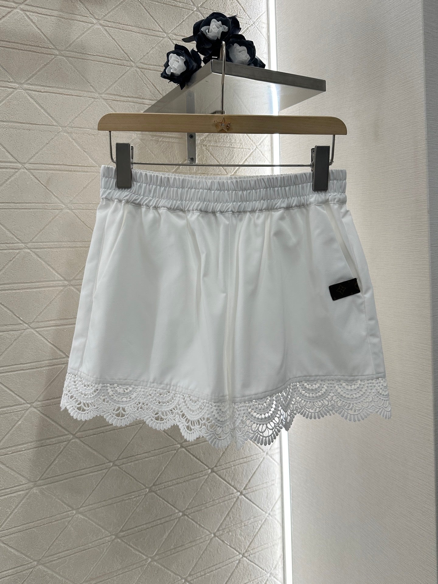 L*♥2025 new product Embroidered shirt and shorts set