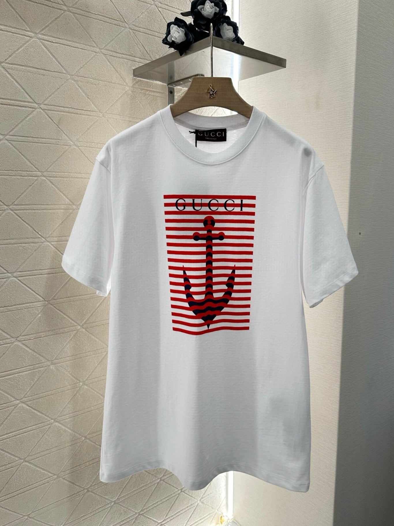 G*♥2025 new product Round neck letter short sleeves