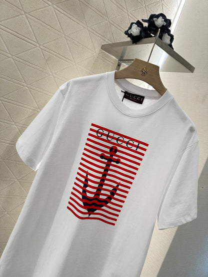 G*♥2025 new product Round neck letter short sleeves