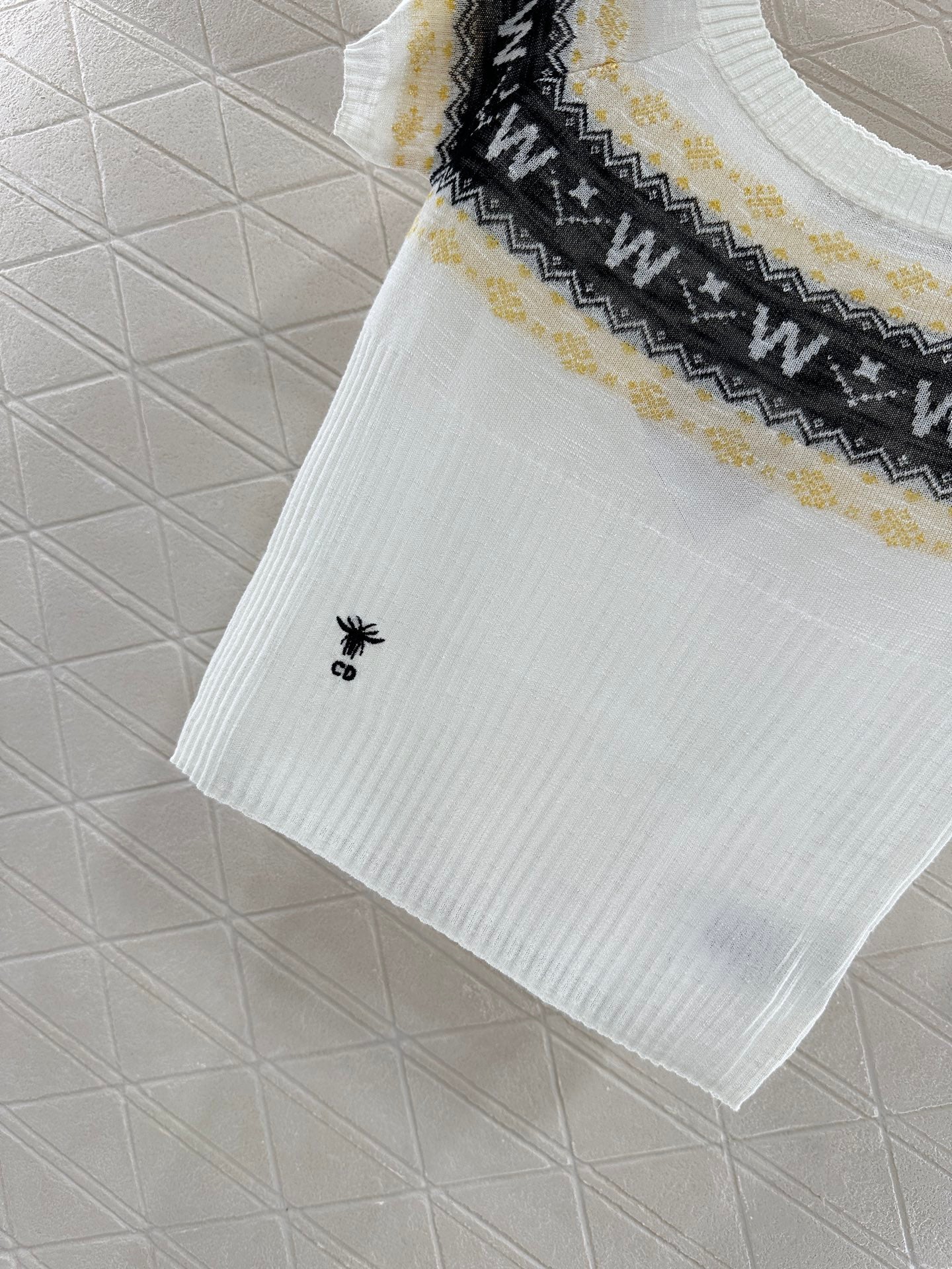 D*♥2025 new product Patterned knitted short sleeves