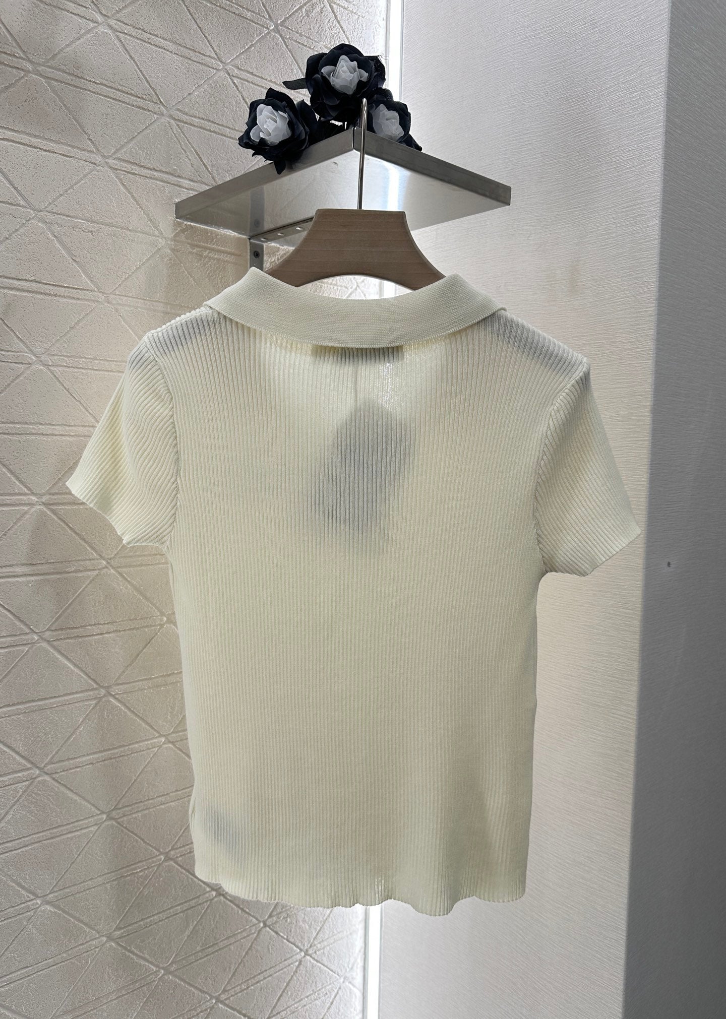 D*♥2025 new product Slim fit knitted short sleeves