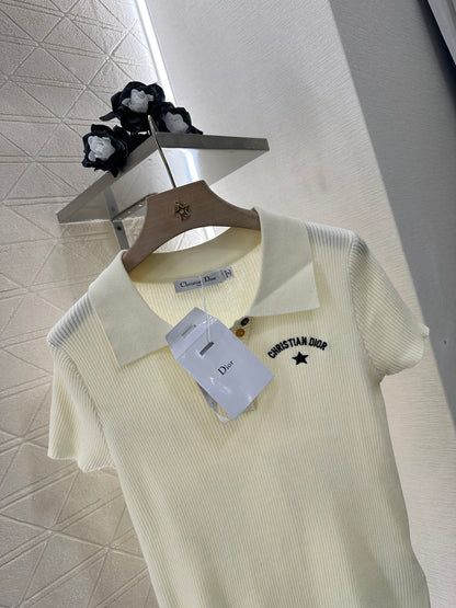 D*♥2025 new product Slim fit knitted short sleeves
