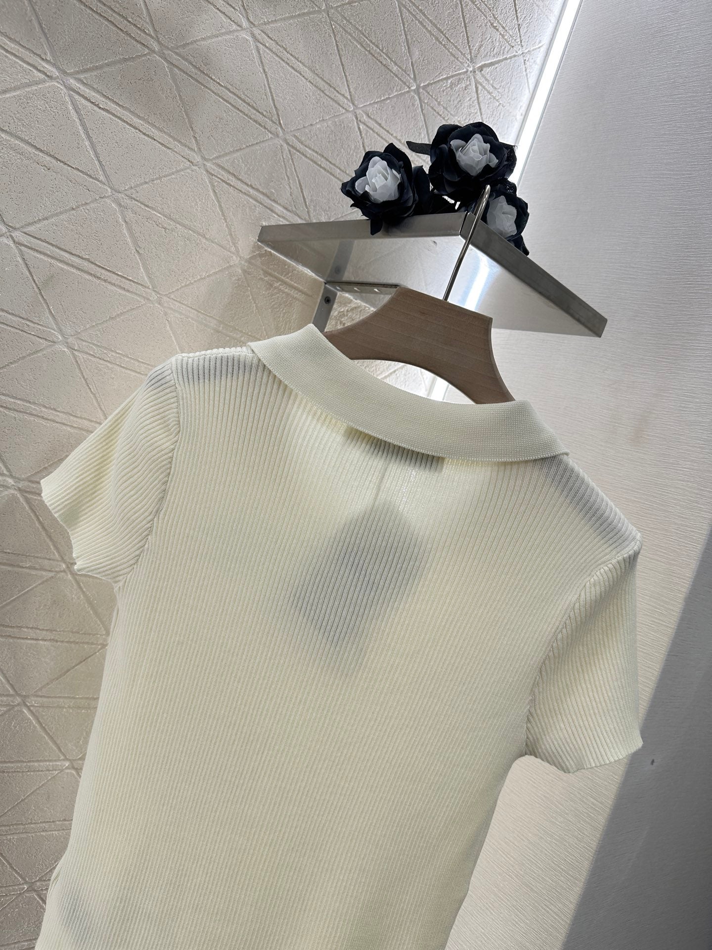 D*♥2025 new product Slim fit knitted short sleeves